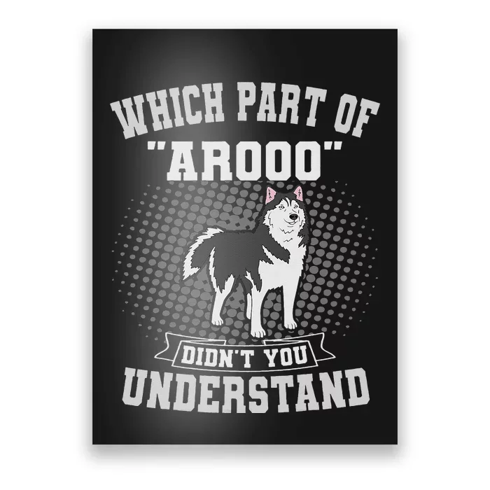 Siberian Husky Arooo Breeder Fur Parent Sled Dog Breed Poster