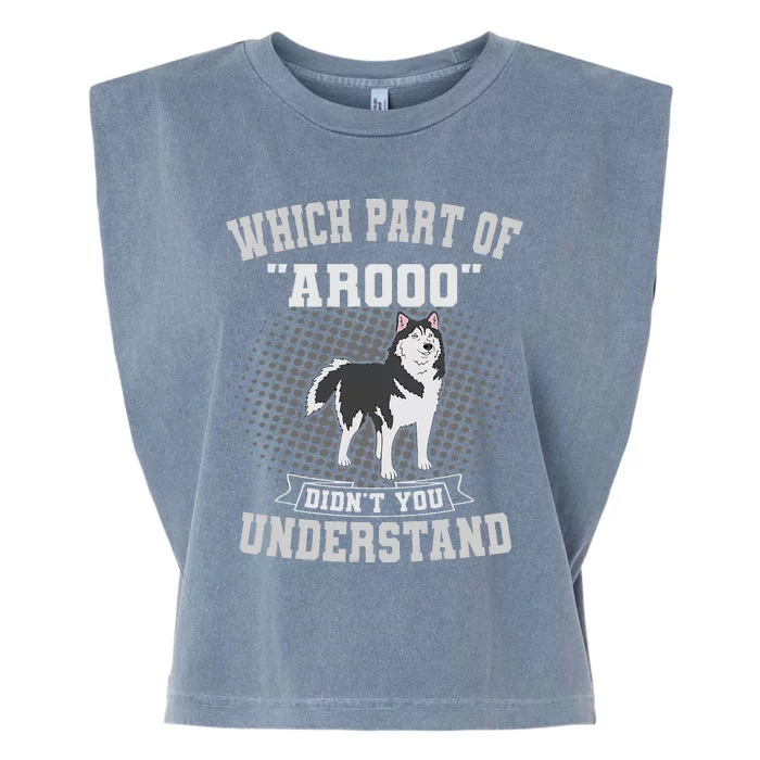 Siberian Husky Arooo Breeder Fur Parent Sled Dog Breed Garment-Dyed Women's Muscle Tee