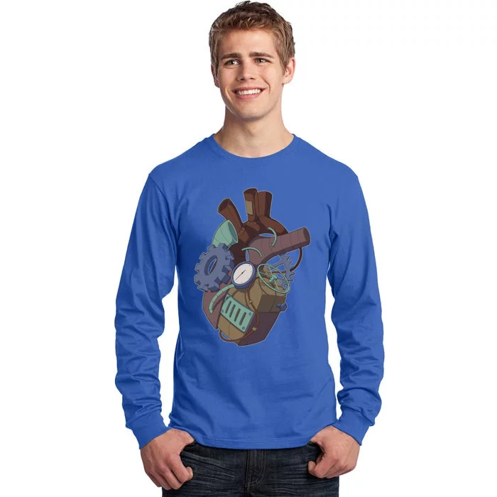 Steampunk Heart Anatomy Mechanical Engineer Cardiologist Great Gift Tall Long Sleeve T-Shirt