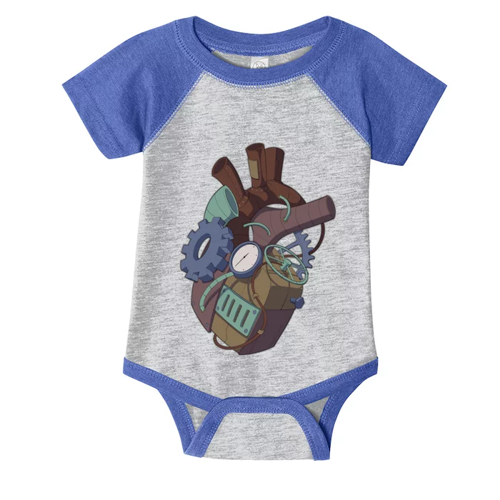 Steampunk Heart Anatomy Mechanical Engineer Cardiologist Great Gift Infant Baby Jersey Bodysuit