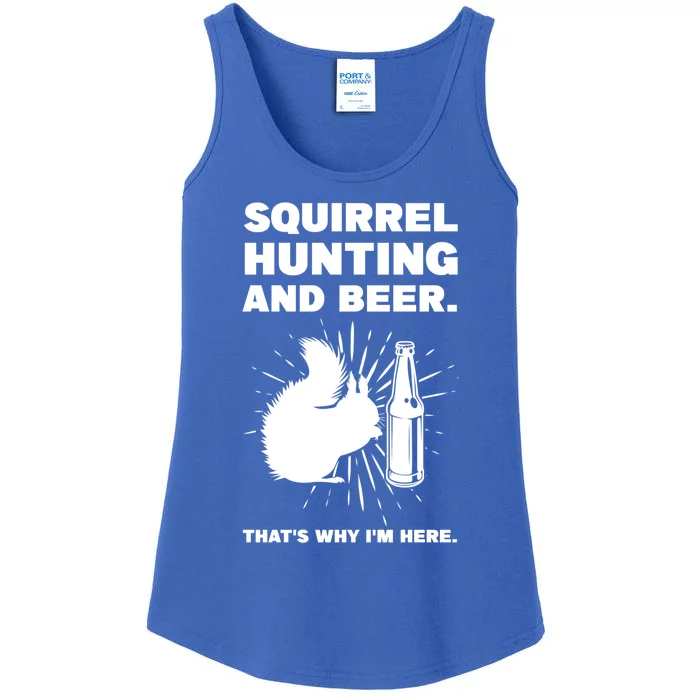 Squirrel Hunting And Beer Squirrel Hunting Funny Gift Ladies Essential Tank