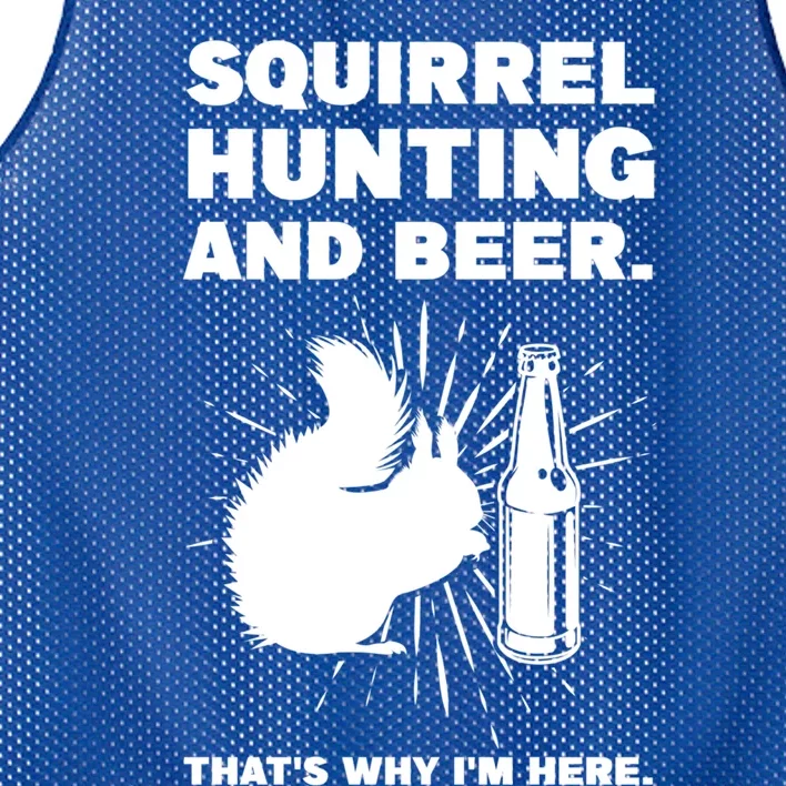 Squirrel Hunting And Beer Squirrel Hunting Funny Gift Mesh Reversible Basketball Jersey Tank