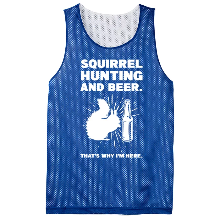 Squirrel Hunting And Beer Squirrel Hunting Funny Gift Mesh Reversible Basketball Jersey Tank