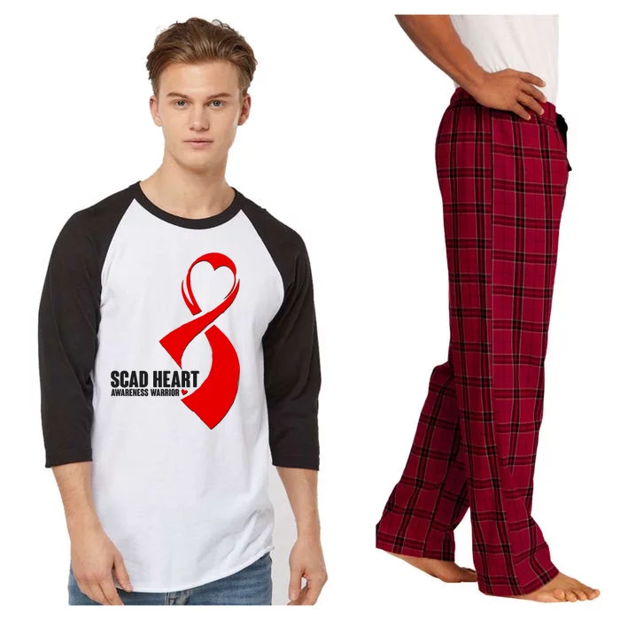 SCAD Heart Awareness Warrior Heart Attack Awareness Raglan Sleeve Pajama Set