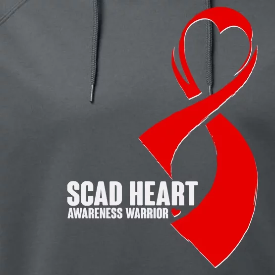 SCAD Heart Awareness Warrior Heart Attack Awareness Performance Fleece Hoodie