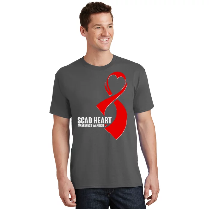 SCAD Heart Awareness Warrior Heart Attack Awareness T-Shirt