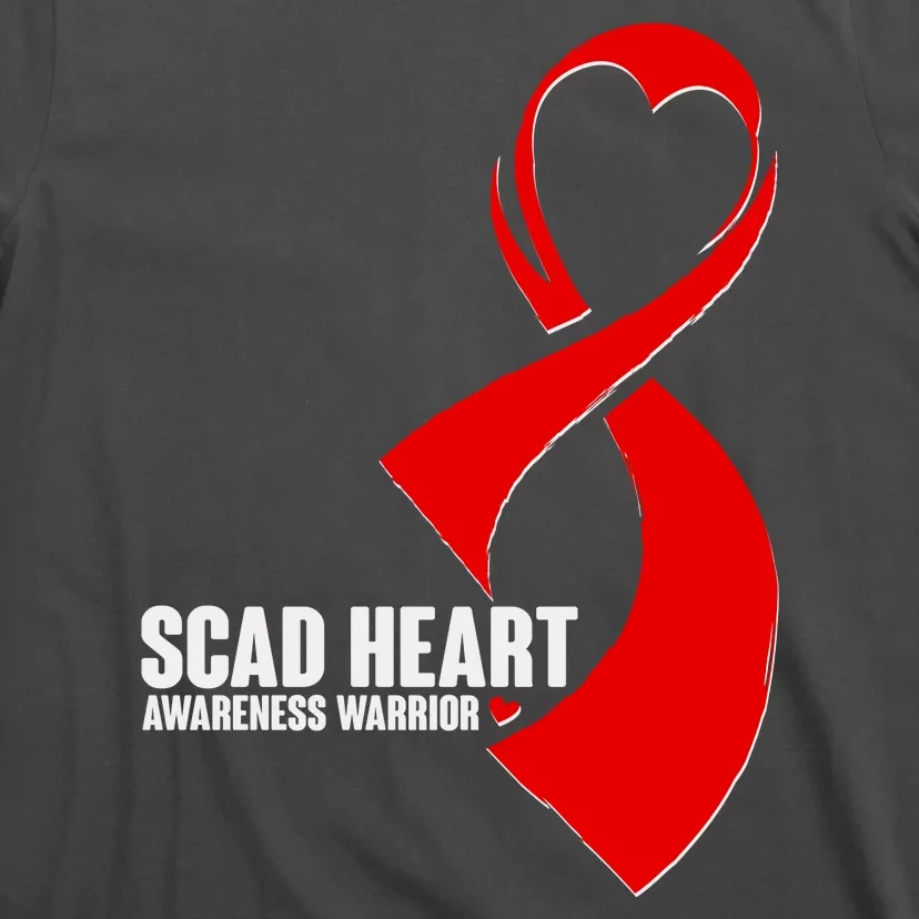 SCAD Heart Awareness Warrior Heart Attack Awareness T-Shirt