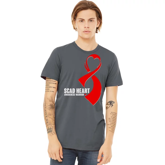 SCAD Heart Awareness Warrior Heart Attack Awareness Premium T-Shirt