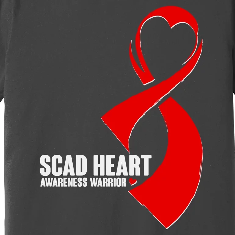 SCAD Heart Awareness Warrior Heart Attack Awareness Premium T-Shirt