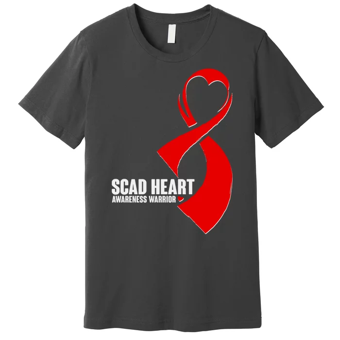 SCAD Heart Awareness Warrior Heart Attack Awareness Premium T-Shirt