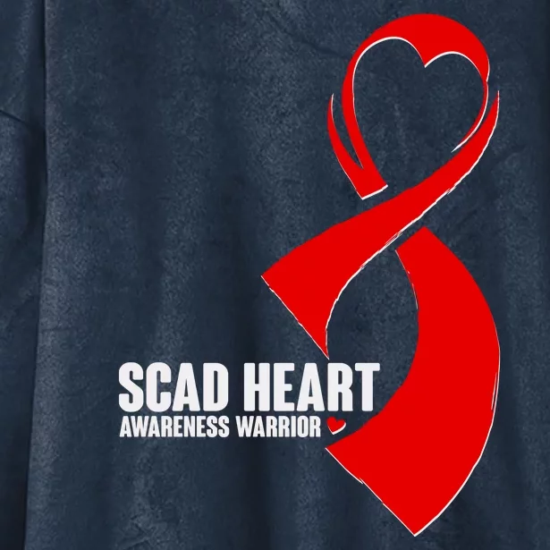 SCAD Heart Awareness Warrior Heart Attack Awareness Hooded Wearable Blanket