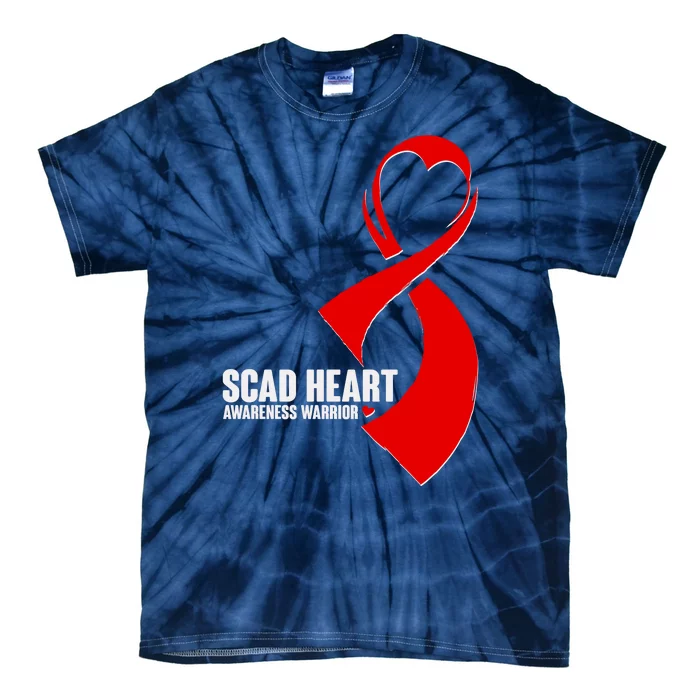 SCAD Heart Awareness Warrior Heart Attack Awareness Tie-Dye T-Shirt