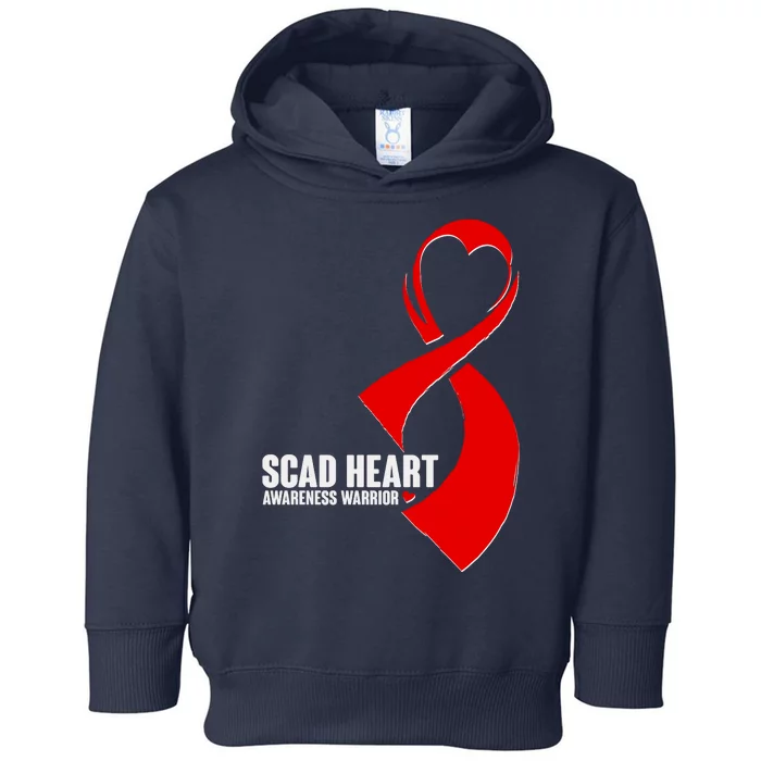 SCAD Heart Awareness Warrior Heart Attack Awareness Toddler Hoodie