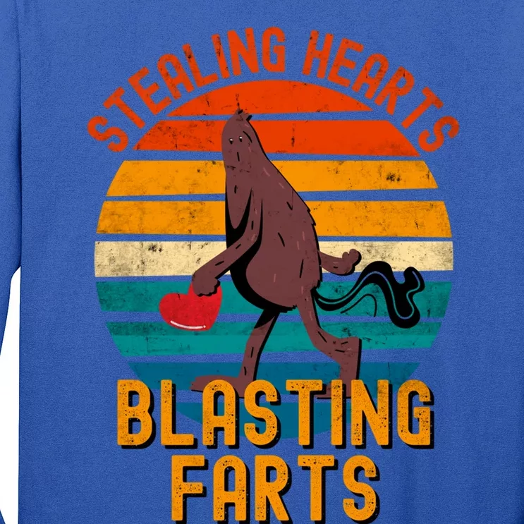 Stealing Hearts And Blasting Farts Gift Bigfoot Gift Long Sleeve Shirt