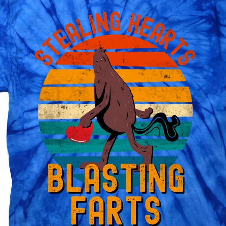 Stealing Hearts And Blasting Farts Gift Bigfoot Gift Tie-Dye T-Shirt