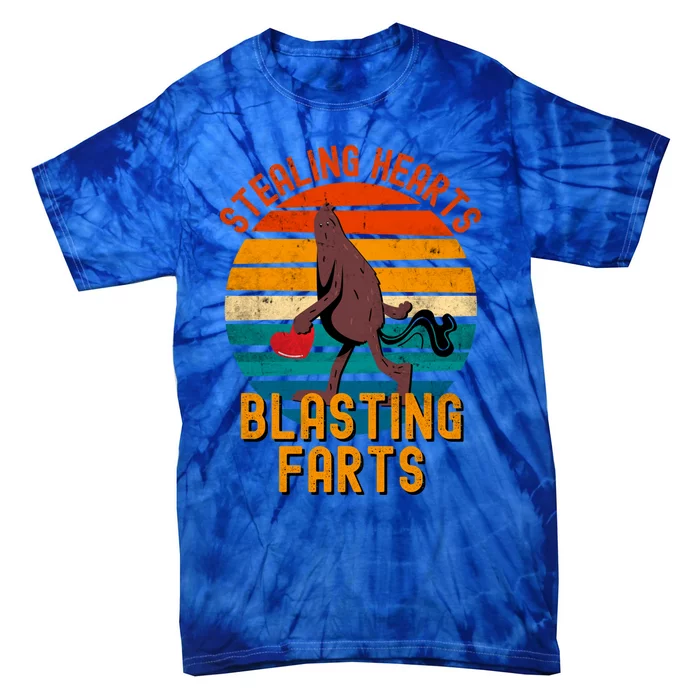 Stealing Hearts And Blasting Farts Gift Bigfoot Gift Tie-Dye T-Shirt