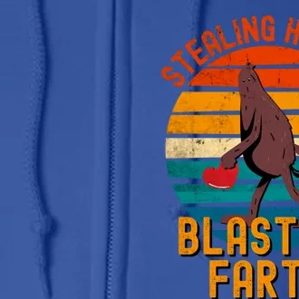 Stealing Hearts And Blasting Farts Gift Bigfoot Gift Full Zip Hoodie