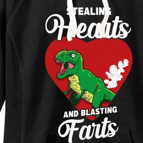 Stealing Hearts And Blasting Farts Valentine's Day Women's Fleece Hoodie