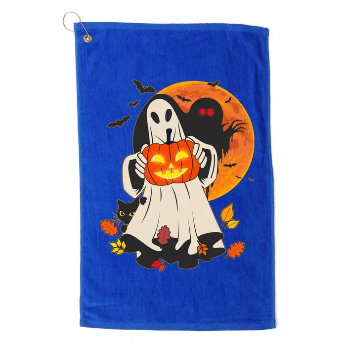 Spooky Halloween Autumn Ghost Jackolantern Platinum Collection Golf Towel