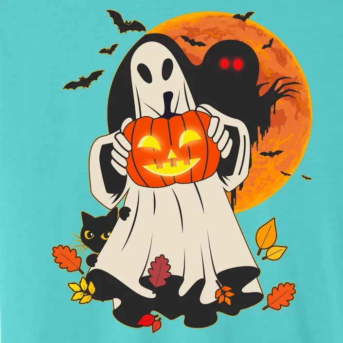 Spooky Halloween Autumn Ghost Jackolantern ChromaSoft Performance T-Shirt