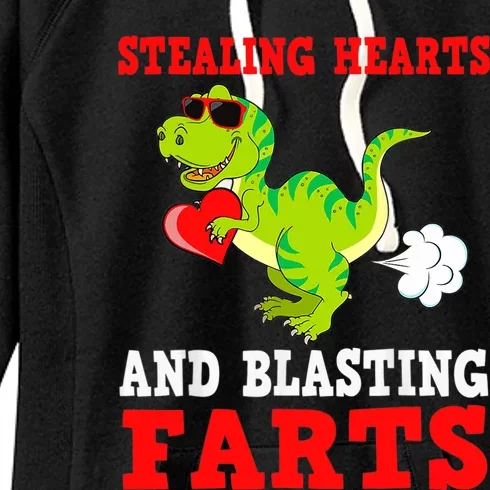 Stealing Hearts And Blasting Farts T Rex Cute Women's Fleece Hoodie