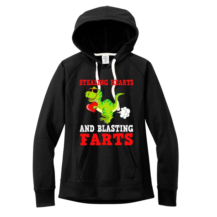 Stealing Hearts And Blasting Farts T Rex Cute Women's Fleece Hoodie