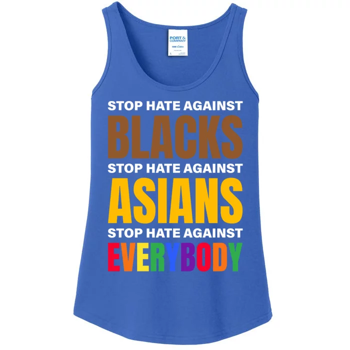 Stop Hate Against Blacks Against Asians And Everybody Else Meaningful Gift Ladies Essential Tank