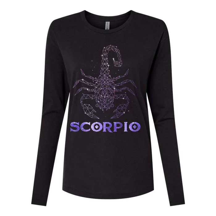 Scorpio Horoscope Astrology Symbol Zodiac Sign Womens Cotton Relaxed Long Sleeve T-Shirt