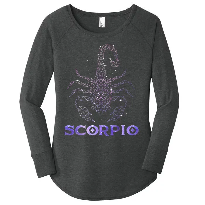 Scorpio Horoscope Astrology Symbol Zodiac Sign Women's Perfect Tri Tunic Long Sleeve Shirt