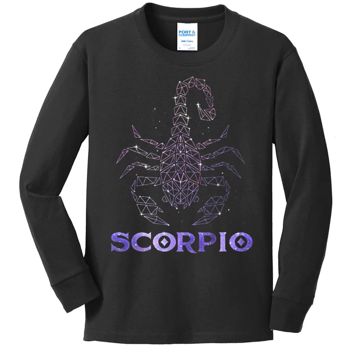 Scorpio Horoscope Astrology Symbol Zodiac Sign Kids Long Sleeve Shirt