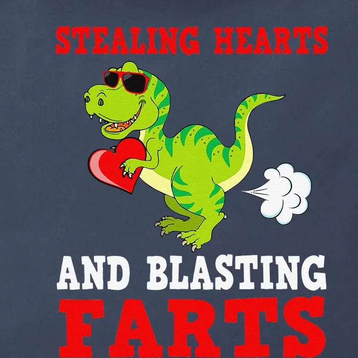 Stealing Hearts And Blasting Farts T Rex Cute Love Zip Tote Bag