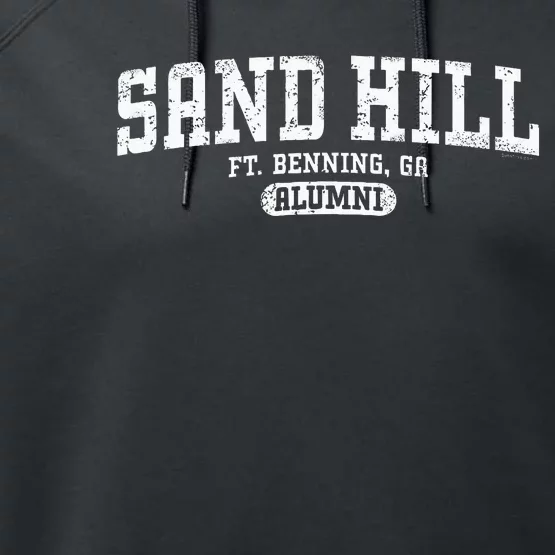 Sand Hill Alumni Retro Fort Benning Ga Performance Fleece Hoodie