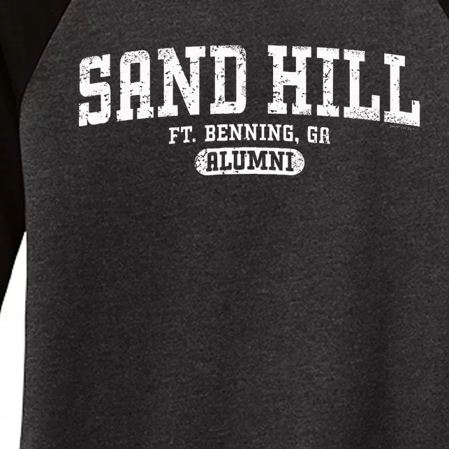 Sand Hill Alumni Retro Fort Benning Ga Women's Tri-Blend 3/4-Sleeve Raglan Shirt