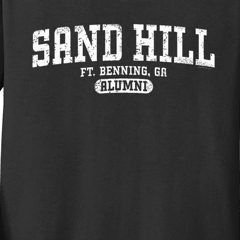 Sand Hill Alumni Retro Fort Benning Ga Kids Long Sleeve Shirt