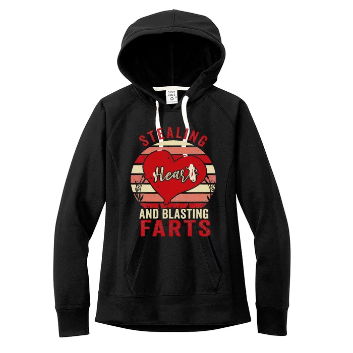 Stealing Hearts And Blasting Farts Valentine's Day Gift Women's Fleece Hoodie