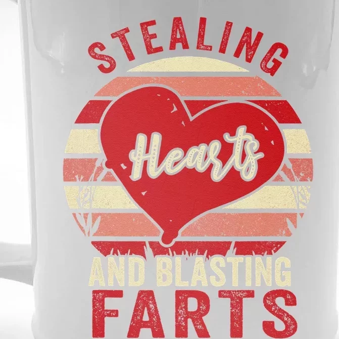 Stealing Hearts And Blasting Farts Valentine's Day Gift Front & Back Beer Stein