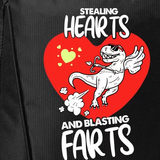 Stealing Hearts And Blasting Farts Funny Quote Dino City Backpack