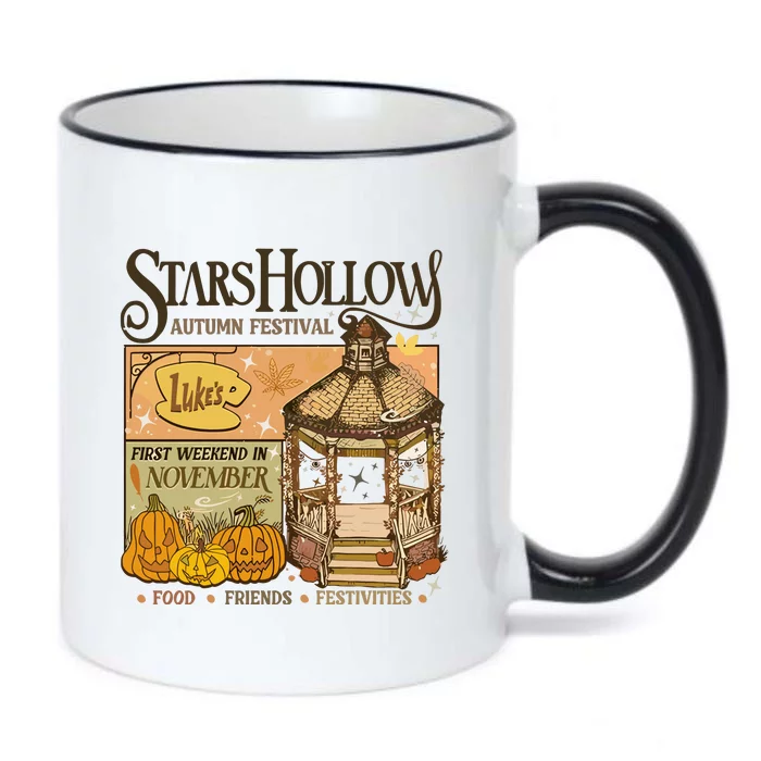 Stars Hollow Autumn Festival Food Friends Festivities Black Color Changing Mug