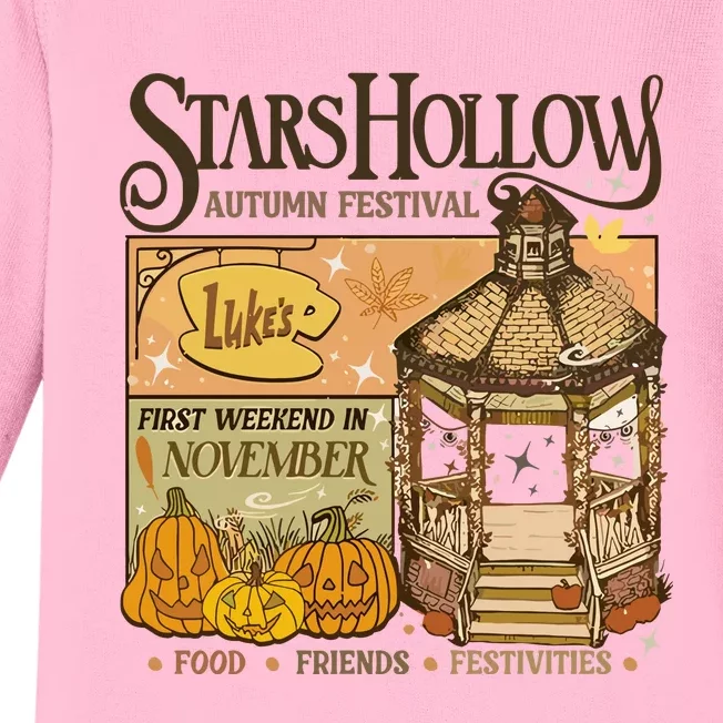 Stars Hollow Autumn Festival Food Friends Festivities Baby Long Sleeve Bodysuit