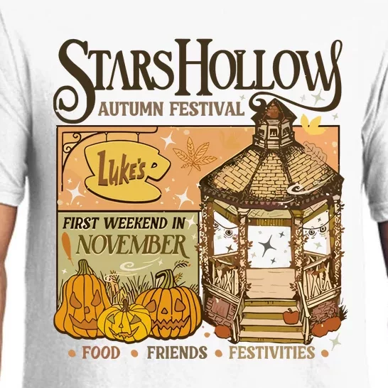 Stars Hollow Autumn Festival Food Friends Festivities Pajama Set