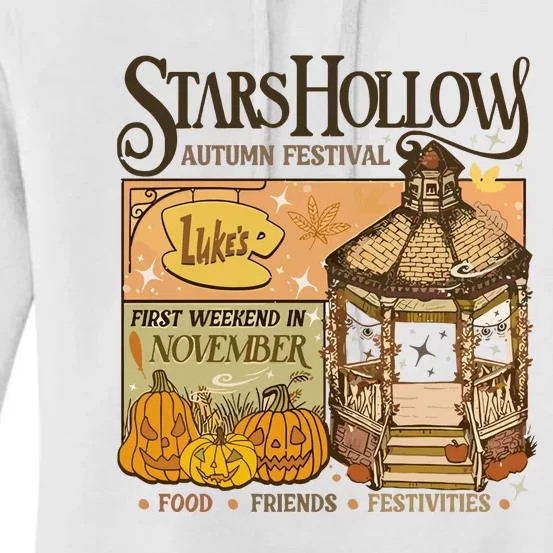 Stars Hollow Autumn Festival Food Friends Festivities Women's Pullover Hoodie