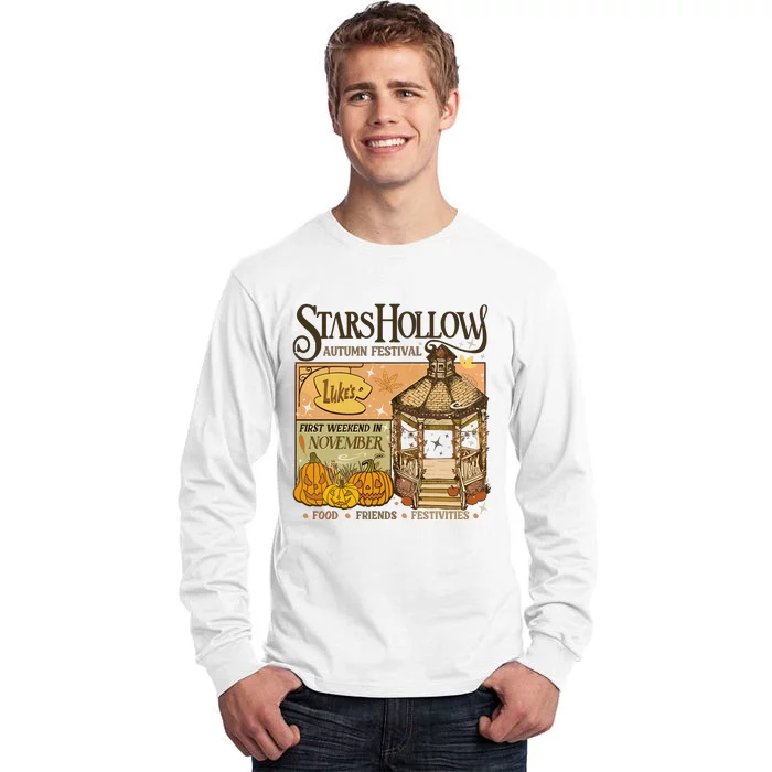 Stars Hollow Autumn Festival Food Friends Festivities Tall Long Sleeve T-Shirt