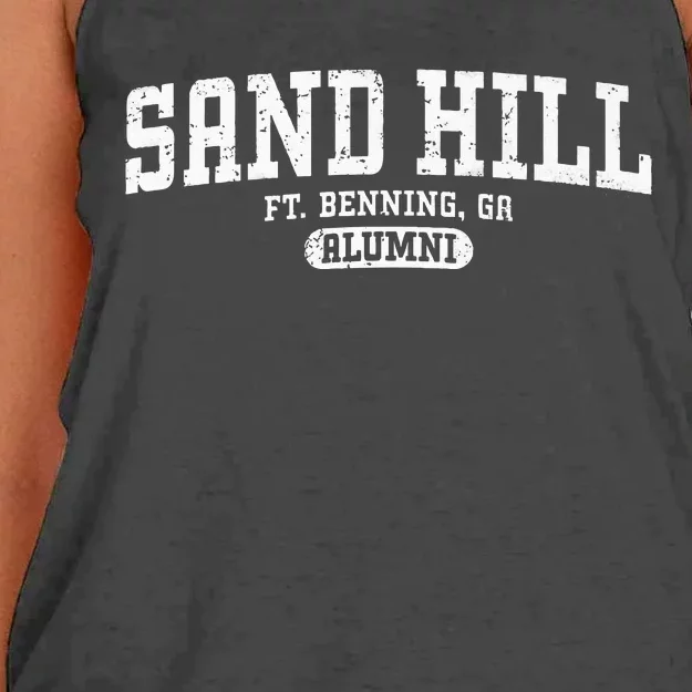 Sand Hill Alumni Retro Fort Benning GA Women's Knotted Racerback Tank