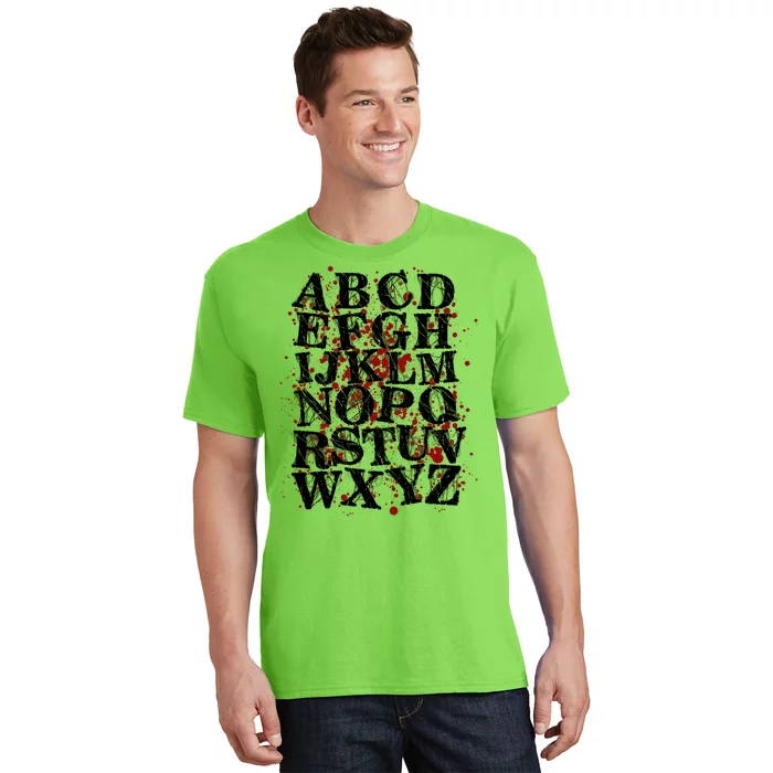 Spooky Halloween Alphabet Letters T-Shirt