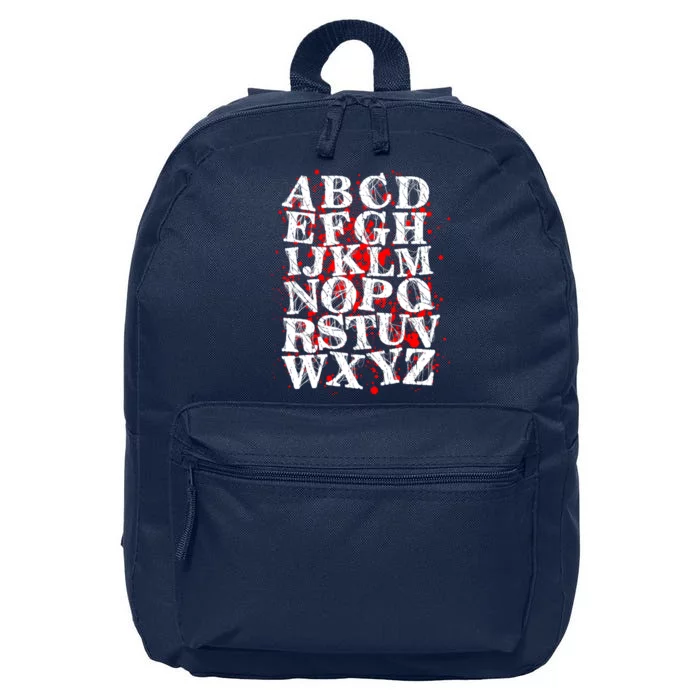 Spooky Halloween Alphabet Letters 16 in Basic Backpack