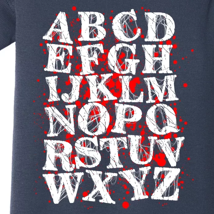 Spooky Halloween Alphabet Letters Baby Bodysuit