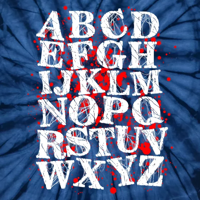 Spooky Halloween Alphabet Letters Tie-Dye T-Shirt