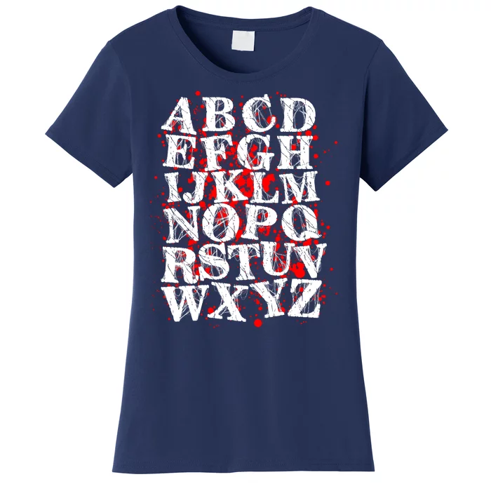 Spooky Halloween Alphabet Letters Women's T-Shirt