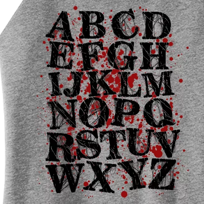 Spooky Halloween Alphabet Letters Women’s Perfect Tri Rocker Tank