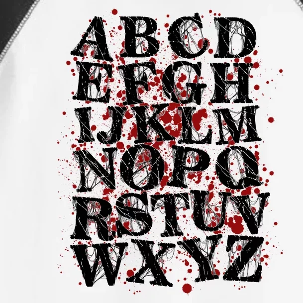 Spooky Halloween Alphabet Letters Toddler Fine Jersey T-Shirt